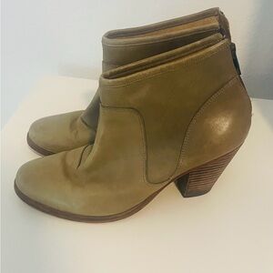 J Shoes, Belgrave Olive/Tan Ankle Boots
